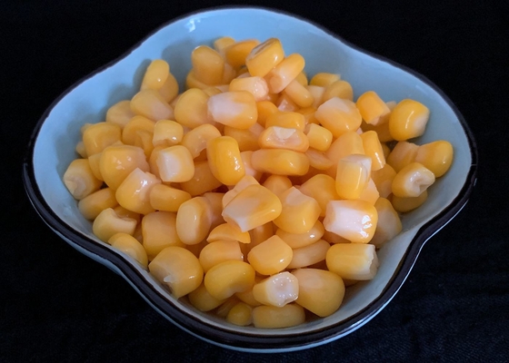 O núcleo vegetal enlatou o milho doce na salmoura