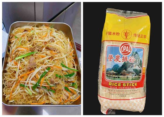 Gluten livre de arroz Vermicelli Fritos de cozinha 3-4 minutos Tempo de fervura